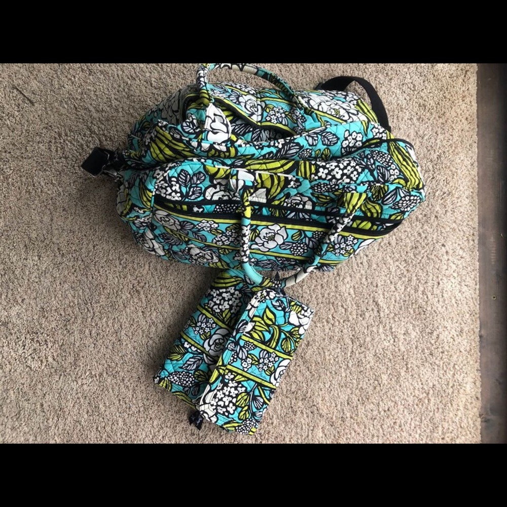Vera Bradley duffle and travel organizer